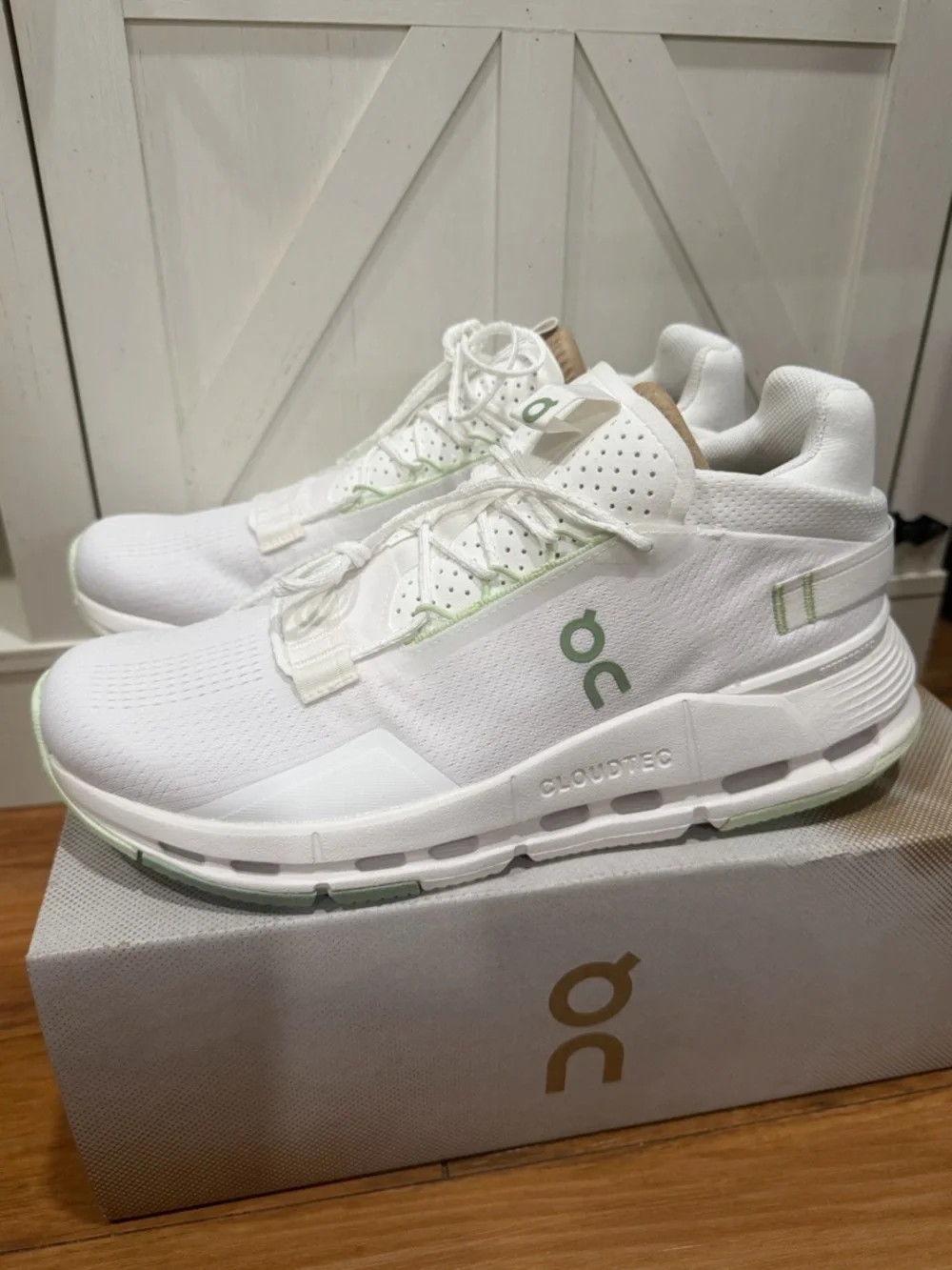 ON Cloudnova 2 White/Sage Women’s 9.5 - Picture 2 of 12